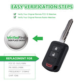 Lots of 10 Remote Key Fob Replacement for Mitsubishi Mirage Lancer Outlander RVR OUCJ166N 850G-J166N 3 Button
